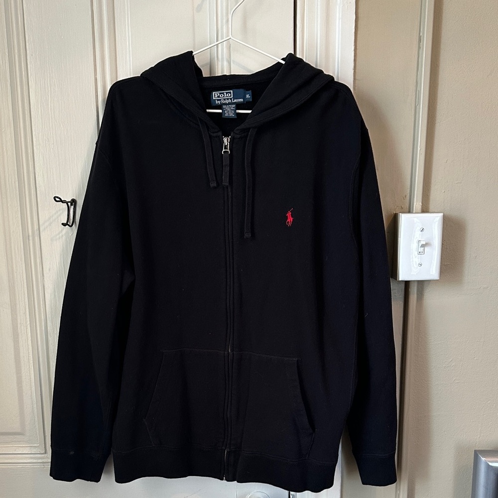 Polo by Ralph Lauren Men's Black Zip-Up Sweatshirt
